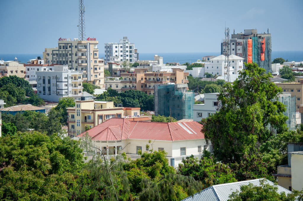 Premium Mogadishu villa and apartment area with greenery and ocean views